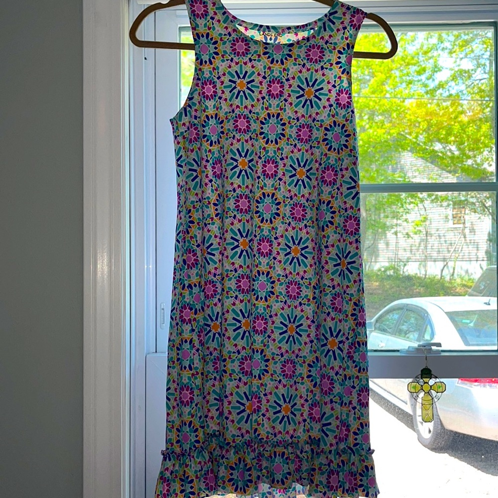 Girls Lands End SPF sun/swim dress 14
